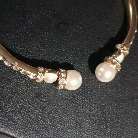 Anne Klein © Gold-Tone Hinged Bracelet | Classic Designer Fashion Jewelry - Picture 7 of 8